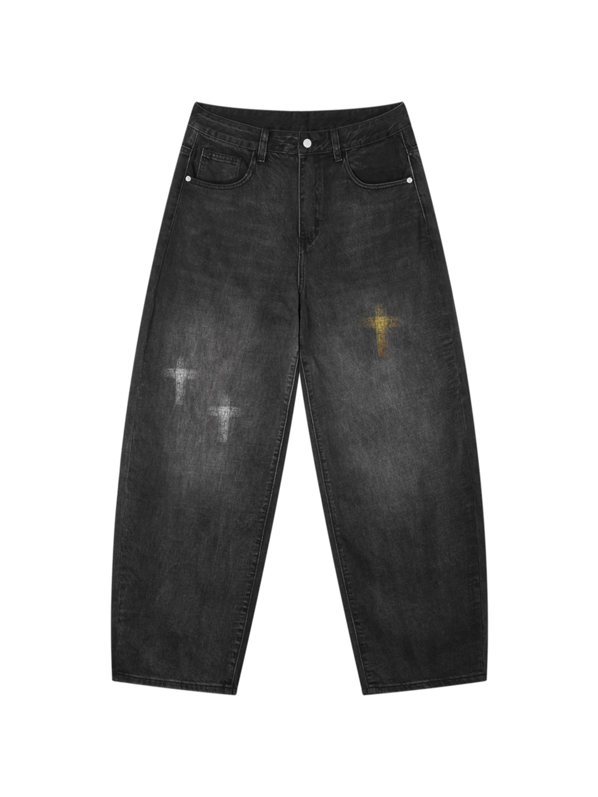 Crosses Baggy Jeans Black
