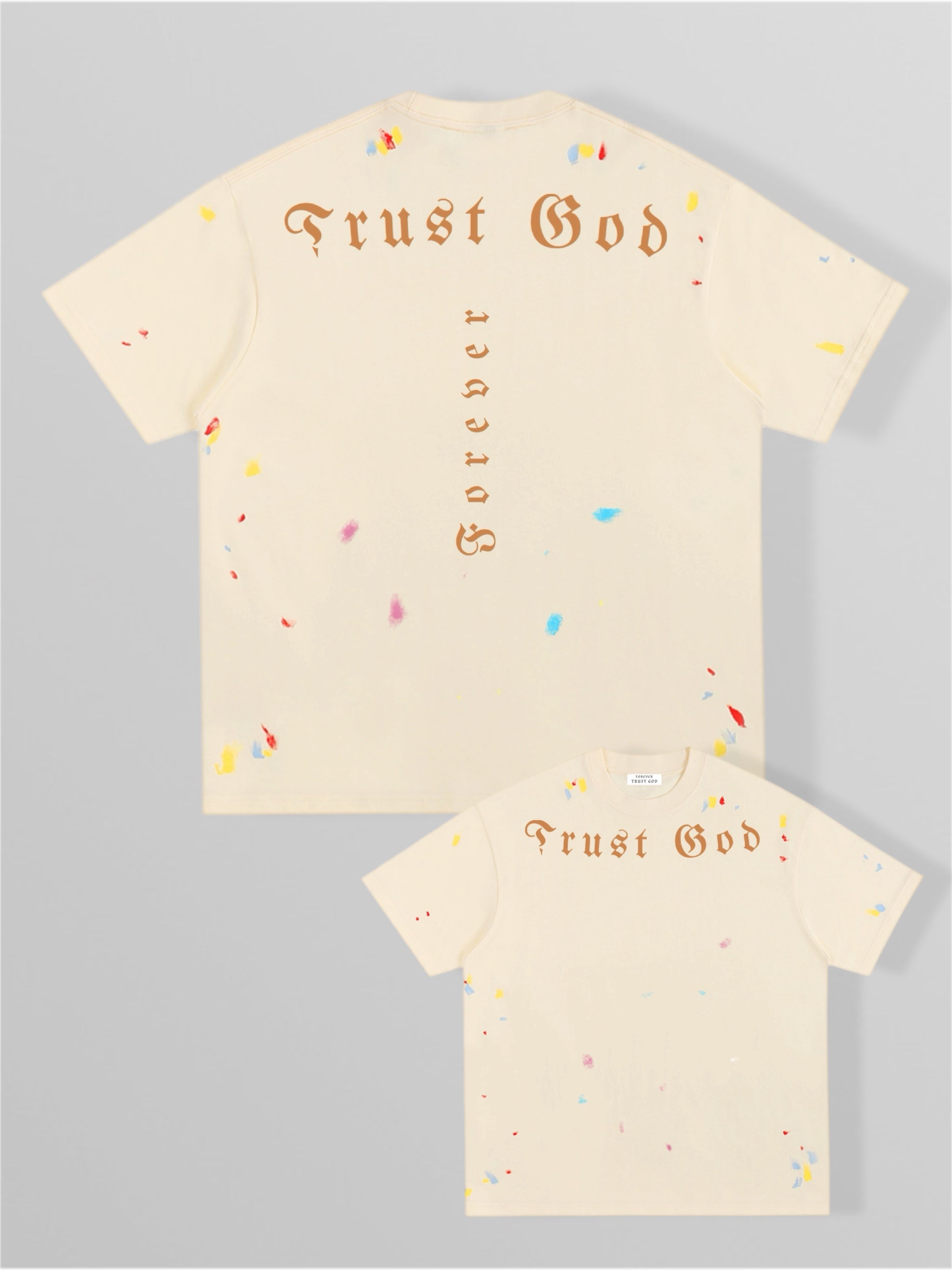 Trust God Paint Spatter Black