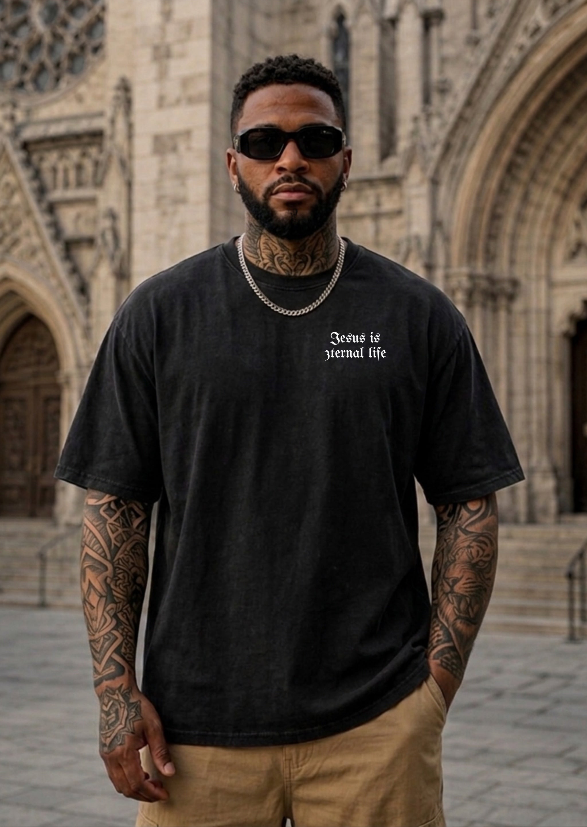 Jesus Eternal Life Oversized T-shirt