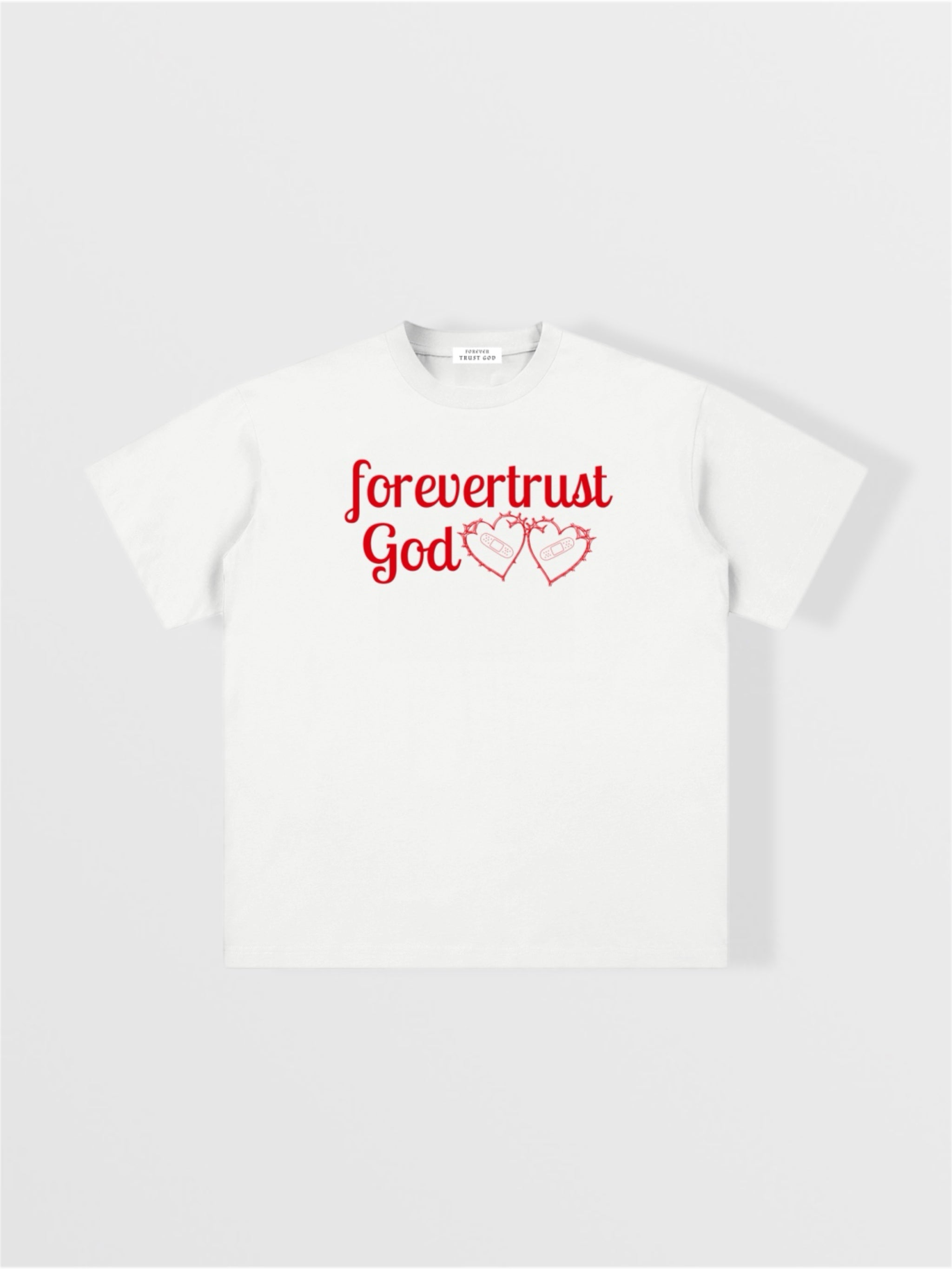 Hearts Forever Trust God White