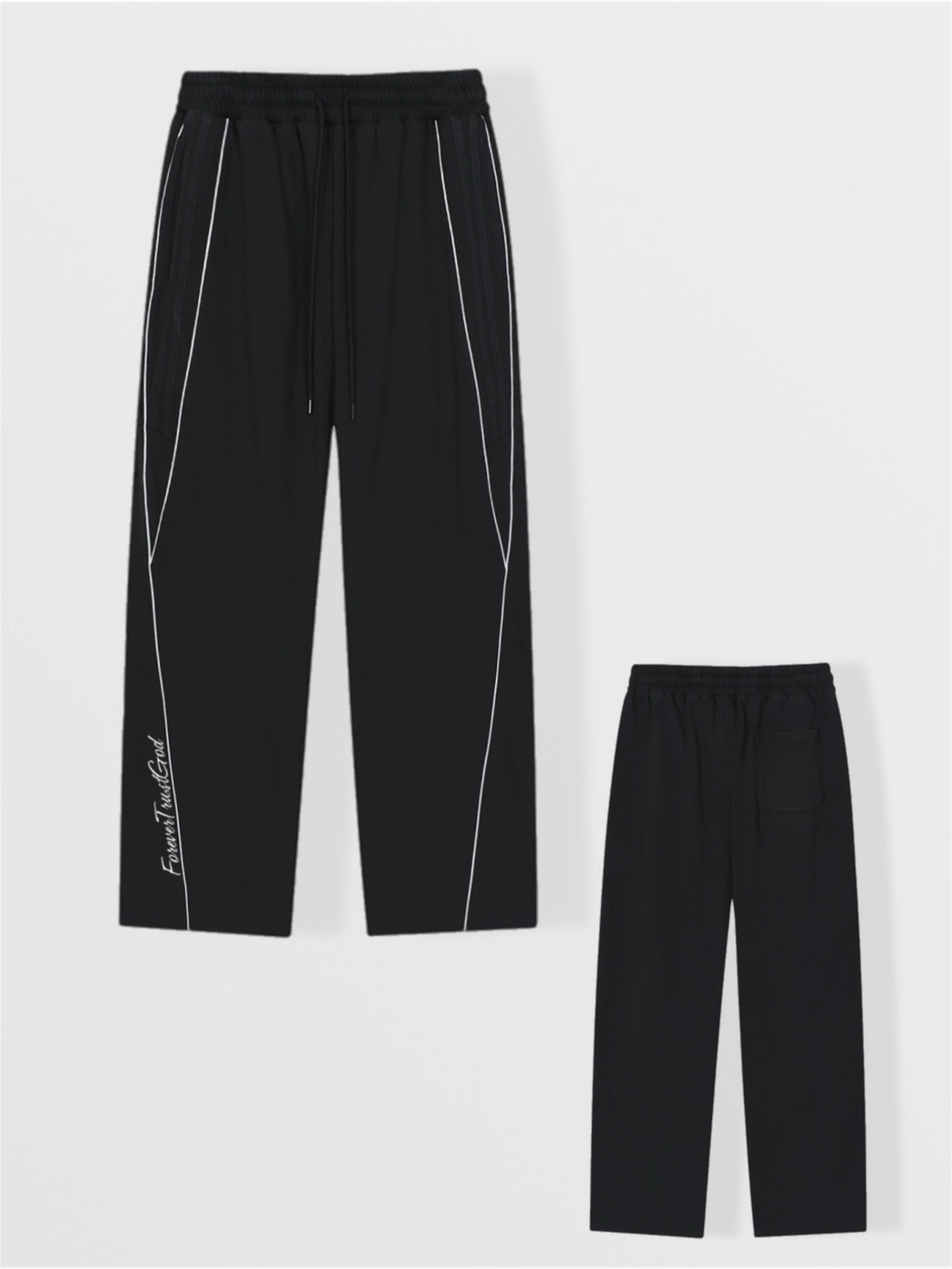 Reflection Striped Straight-Leg Sweats
