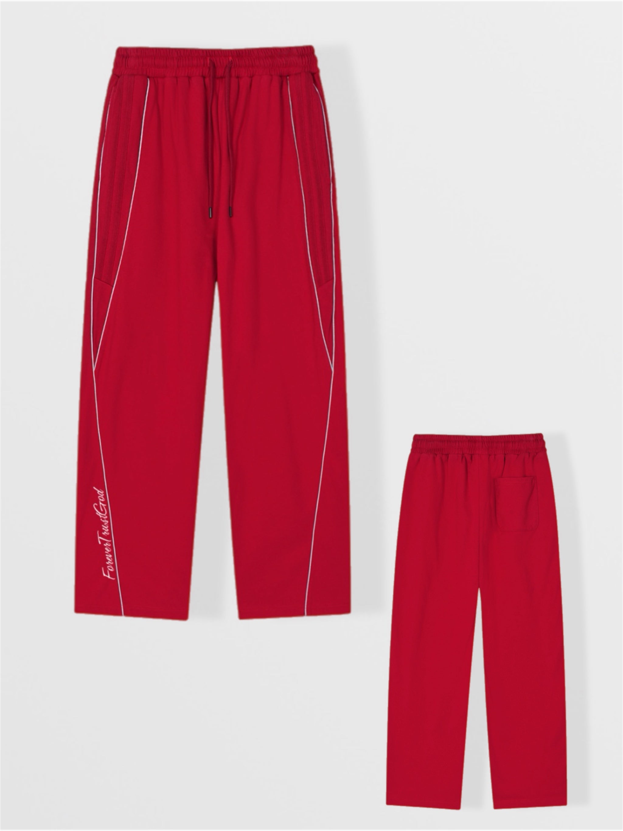 Reflection Striped Straight-Leg Sweats