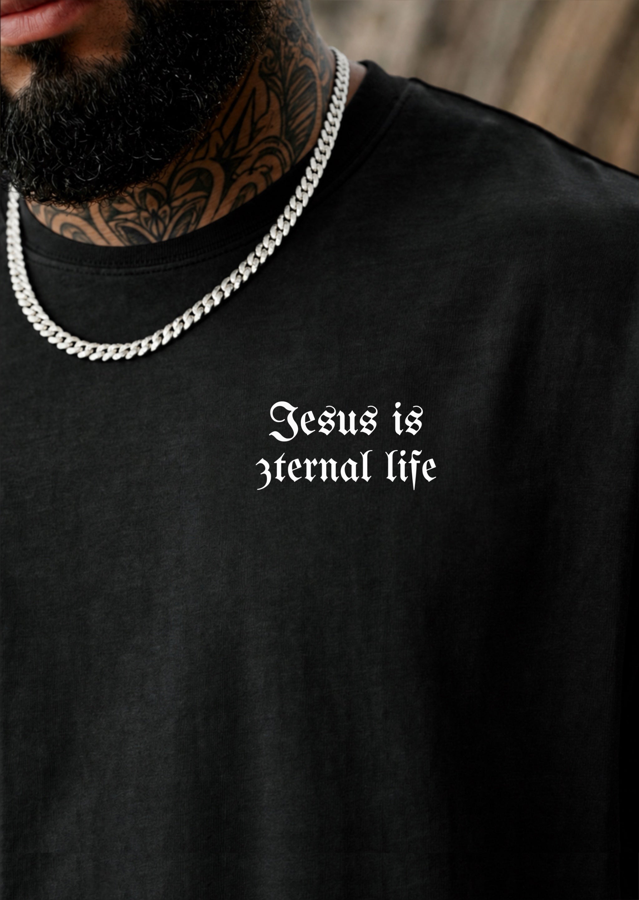 Jesus Eternal Life Oversized T-shirt