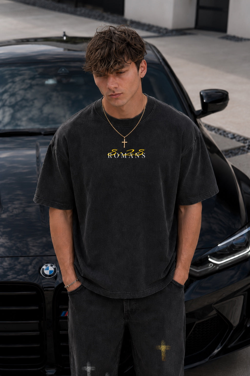 Men’s Romans 8:28 Oversized T-shirt
