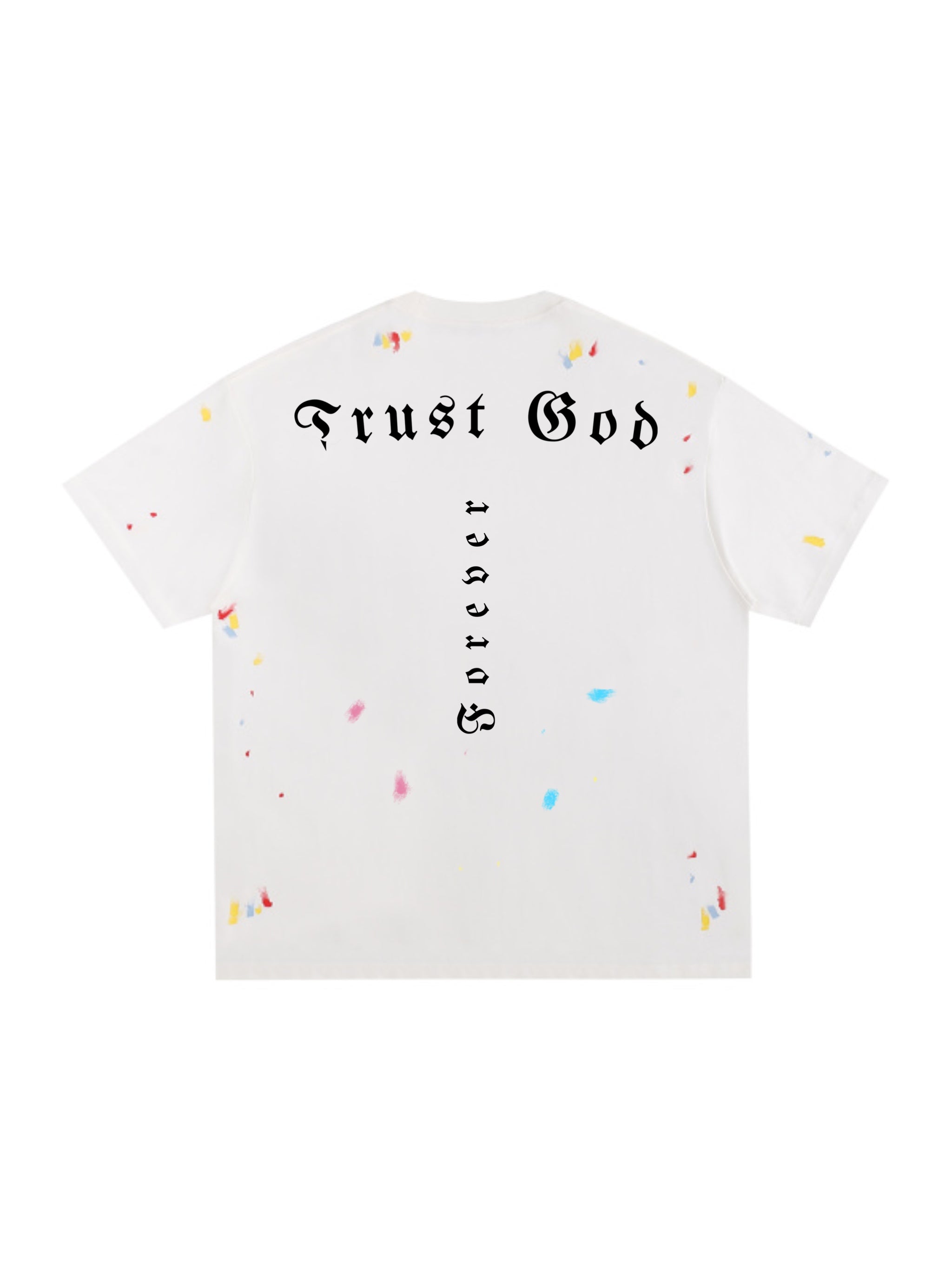 Trust God Paint Spatter White