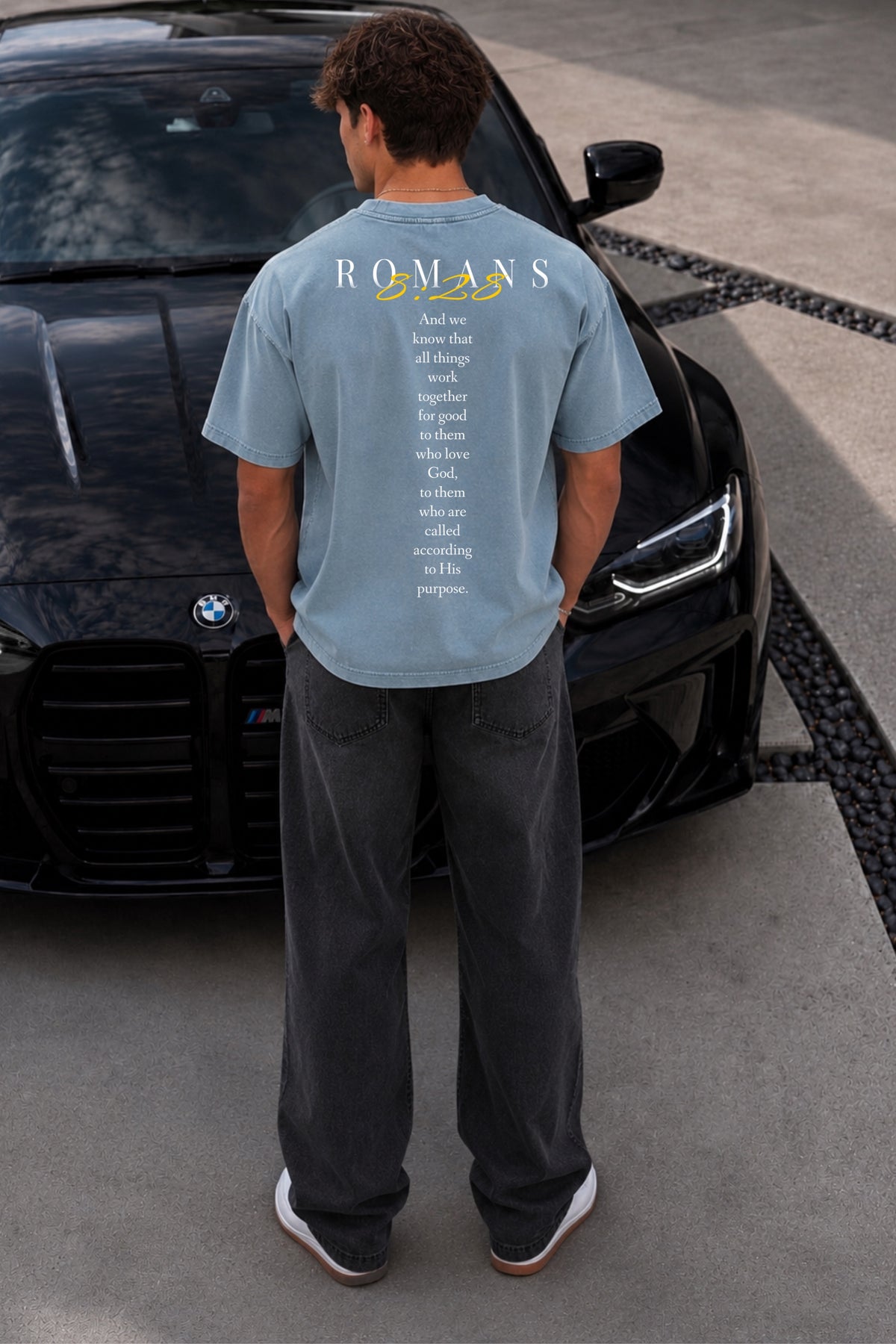 Men’s Romans 8:28 Oversized T-shirt