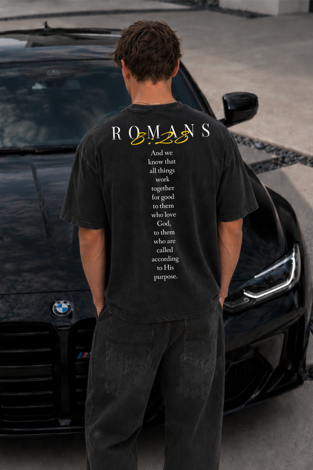 Men’s Romans 8:28 Oversized T-shirt