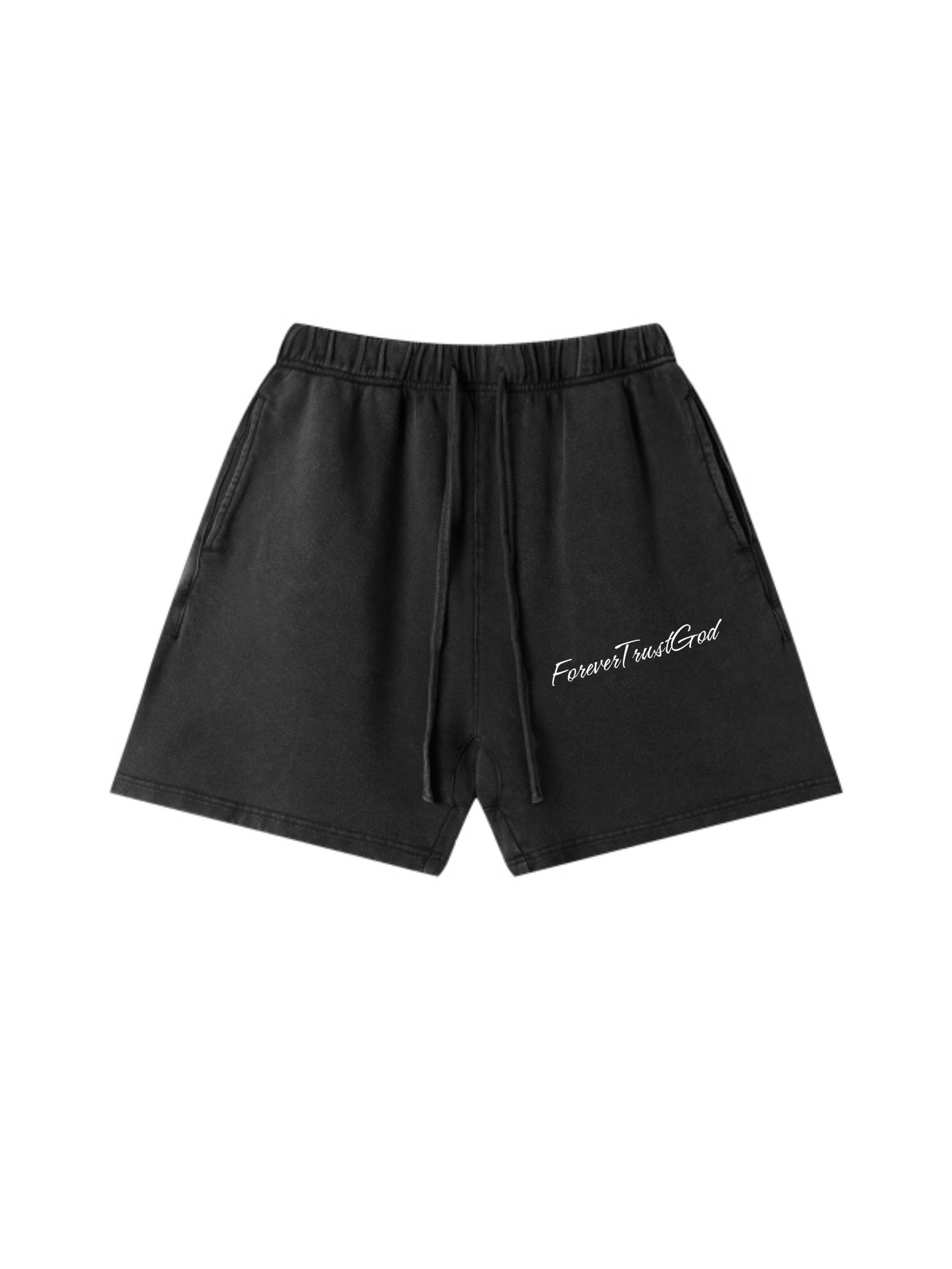 Forever Trust God Shorts Black